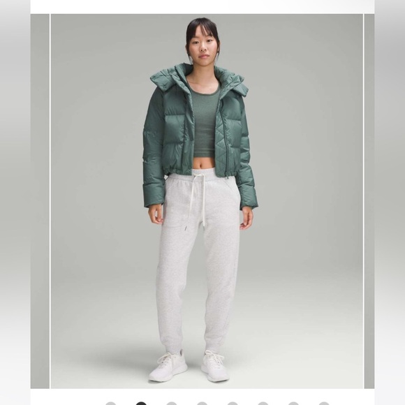 NWT Wunder Puff Cropped Jacket / Medium Forect - Picture 2 of 8